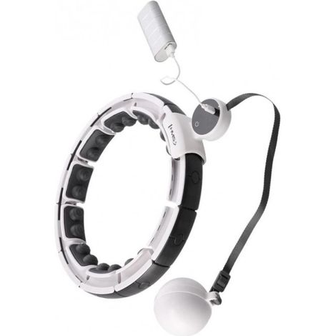 Aro de hula-hoop HHM16 blanco magnético con peso + contador HMS (1/2)