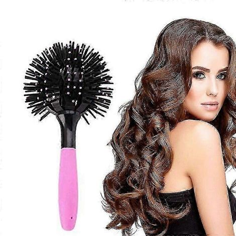 Brosse à cheveux 3D Bomb Curl, brosse ronde 360° pour le coiffage et le brushing, démêlage, utilisation professionnelle sur cheveux secs et mouillés. (1/5)