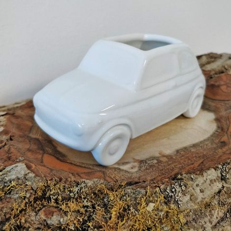 Porta oggetti umidificatore per radiatori, modello FIAT 500 - realizzato in ceramica 100% made in Italy (1/5)