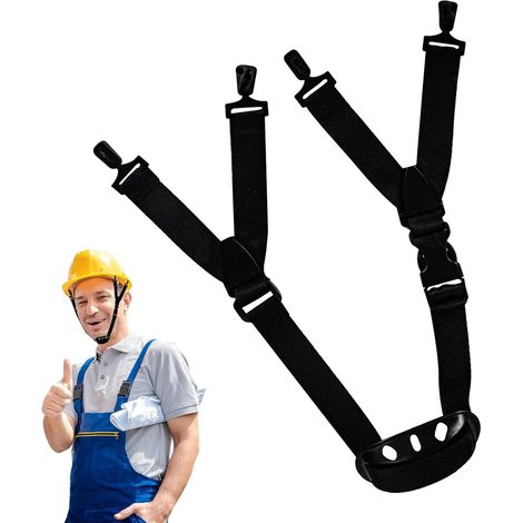 Mentonnière de casque 2 pièces, boucle de cou rigide, réglable avec mentonnière amovible, un chapeau pour le sport pour la sécurité de la construction (1/5)