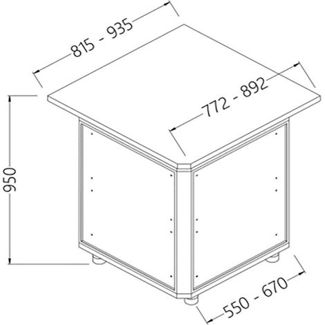 Comptoir de bar neutre - section caisse 90° - Diamond