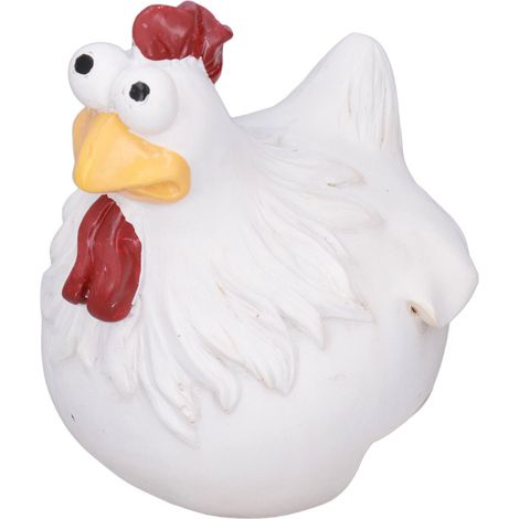 Statues de poulets aux grands yeux amusantes, décoration de jardin pour escaliers, terrasse et cour