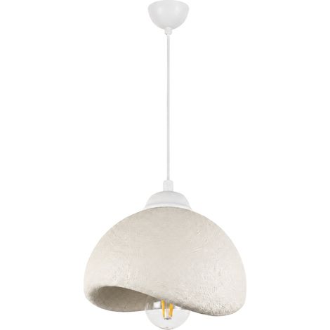 Lampe suspendue en métal "Vegas" - 21 x 20 cm - Blanc (1/4)