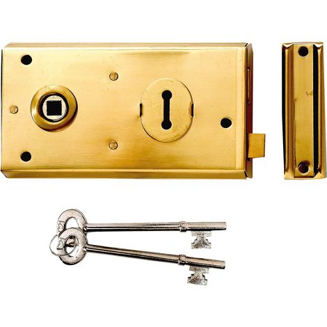 Yale Locks P401 Rim Lock Polished Brass Finish 138 X 76Mm Visi