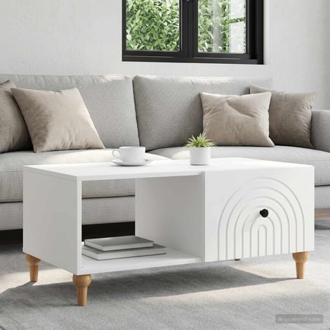 Teenpull – Couchtisch Weiß 90 x 50 x 40 cm Holzwerkstoff (1/5)