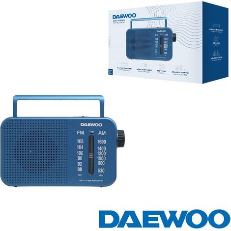 Radio daewoo ac/dc c/altavoz ent.jack y asa - azul