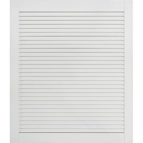 Porta a persiana in legno massello di pino 61,5x49,4 cm bianca 020003882