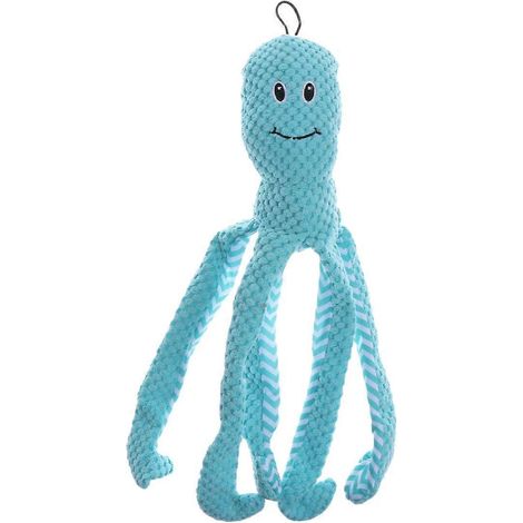 Poulpe à mâcher pour chiens, jouet interactif couineur en peluche résistante, 42 x 7 x 7,5 cm, 1 lot (1/5)