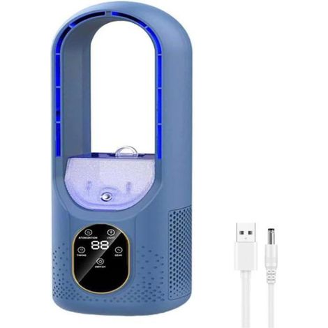Ventilateur Évaporatif - USB Portable - 6 Niveaux De Ventilation - Silencieux - Pour Bureau Chambre Dortoir - 1 Unité (1/5)