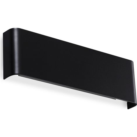Ideal Lux Applique moderna Delta 1 luce LED integrato nero policarbonato
