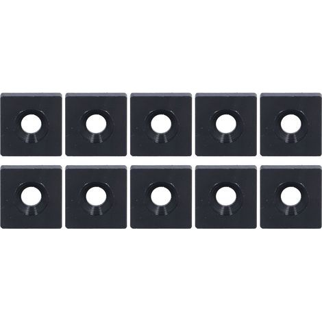 Endkappen aus Aluminiumlegierung, einlochige Abdeckplatten für CNC-Industriemaschinen, schwarz, 10 Stück (1/5)