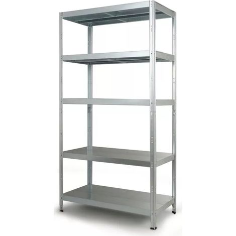 scaffale 5 ripiani in metallo grima "maciste" grigio 1300 kg 100x50x196 cm (1/3)