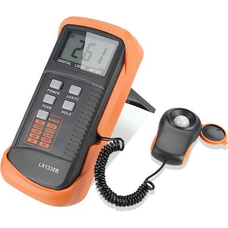 Digitales LCD-Lichtmessgerät LX1330B, tragbares Luxmeter/Photometer, Lichttester 0–200.000 Lux, 0,1–200/2.000/20.000/200.000 Lux (1/5)
