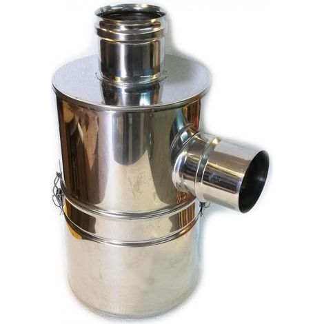 Abbattitore di fuliggine ad acqua d100 per stufe pellet in acciaio inox aisi304 (1/5)