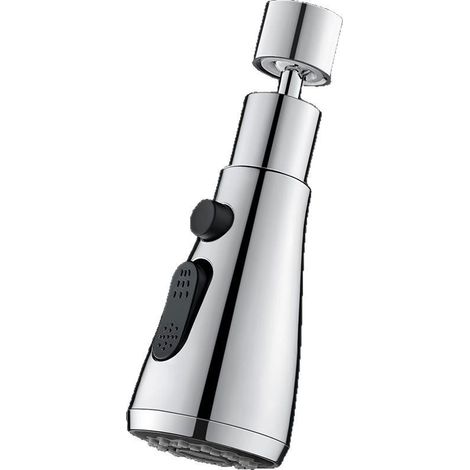 Rallonge de pommeau de douche pour robinet de cuisine, filtre anti-éclaboussures universel rotatif avec aérateur pour bassine à légumes