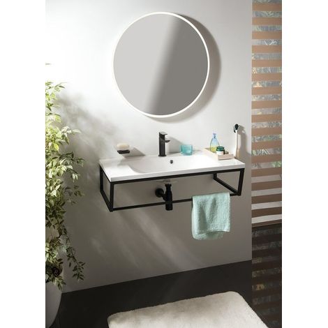 Ensemble de salle de bain console SKA 90, noir mat