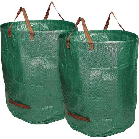 Sac de jardin haut de gamme – 272 L ultra-résistant – Sac à déchets verts de qualité supérieure avec poignées renforcées – Sac de jardinage premium pour feuilles, tontes de gazon et branches (1/5)