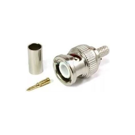 Conector BNC macho de crimpado para sistema CCTV, 30 unidades, conector hembra BNC RG59 (1/2)