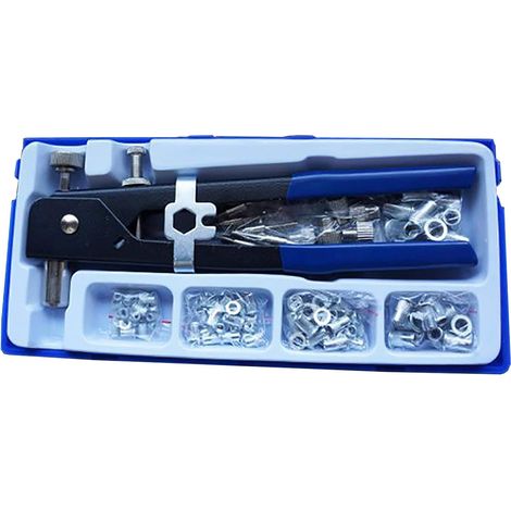 Rivet écrou Insert Tool Kit, Manuel Riveteuse, Heavy Duty Riveteuse à Main Kit Rivet écrou, fileté Rivet Nut Kit Set écrou Rivet riveteuse Kit M3 M4 M5 M6 M8,8 6pcs (Size : 86pcs) (1/5)