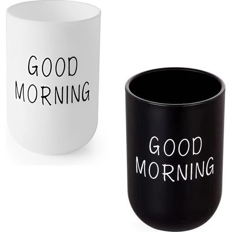 2 Pièces Gobelet Brosse à Dent, Tasse de Lavage des Dents, Gobelet Brosse a Dent Salle Bain, Lavage des Dents Tasse, Gobelets en Plastique pour Salle Bain, Gargarisme Tasse pour Couples, Boudoir Miel (1/5)