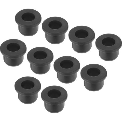10Pcs Passe Fils en Caoutchouc en Forme de T Diamètre de Montage 13mm, ID 8mm, Hauteur 12mm Noir Protection d'Étanchéité Passe-Câbles Flexibles pour Tuyau de Câble (1/5)