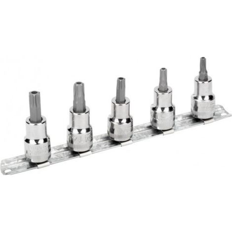 BAHCO - Jeu de douilles tournevis 3/8" pour vis TORX® Tamper-Resistant - 5 pcs/rail