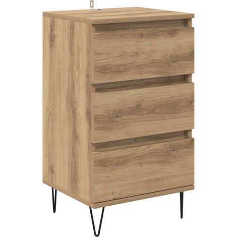 Sideboard Artisan Oak 40 x 35 x 70 cm Engineered Wood and Iron vidaXL