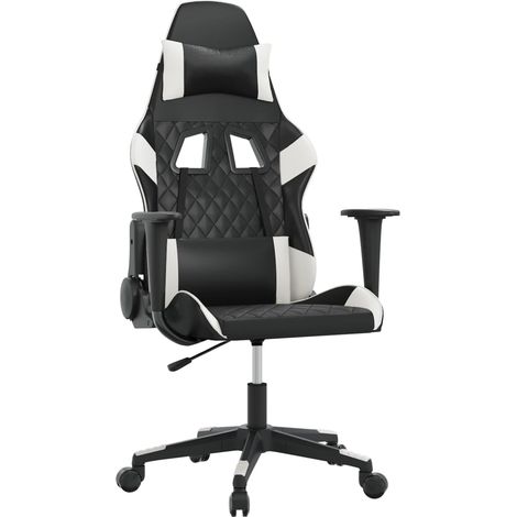 Maison Exclusive - Sedia da Gaming Nero e Bianco in Similpelle