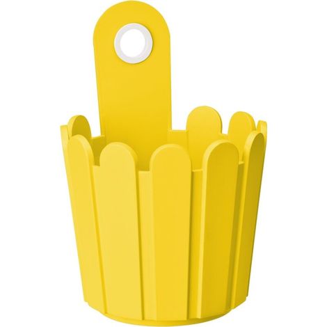 Bac à Fleurs Mini Polypropylène 15 cm - Jaune (1/5)
