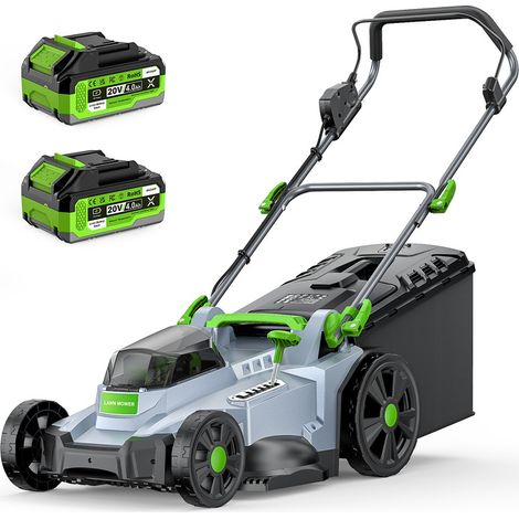 Tondeuse à gazon électrique sans Fil M17 - Coupe 43 cm - 500 m² - Hauteur de Coupe Réglable 25–75 mm - Batterie 20V 4Ah x 2 - Bac 50 L (1/5)