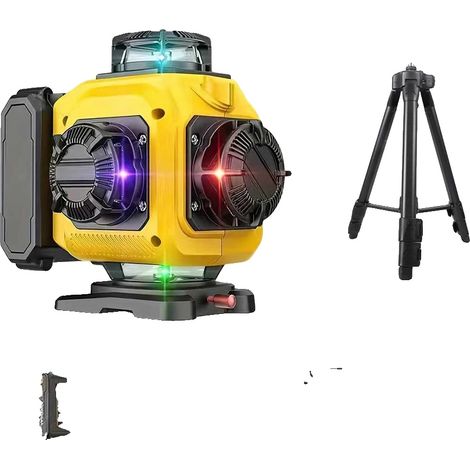 Niveau Laser, 16 Lignes, Base Rotative à 360°, 16Ligne+2 Batterie+Trépied+Boîte en plastique (1/2)