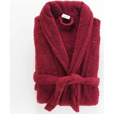 Peignoir Mixte Éponge Col Châle Uni – Tendresse 500 g/m² - Rouge (1/5)
