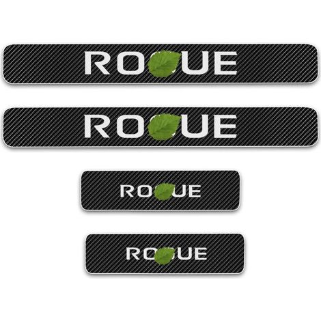 (BLANC) 4 protections de seuil de porte pour Nissan Rogue,protection de pédale d'accueil,autocollant en fibre de carbone,protection d'entrée de porte (1/3)