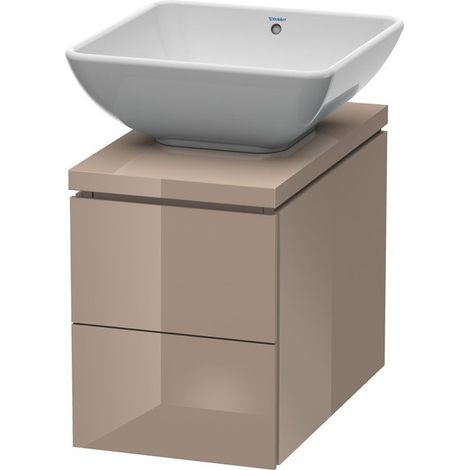 Meuble sous-vasque L-CUBE 320x547x400mm cappuccino haute brillance