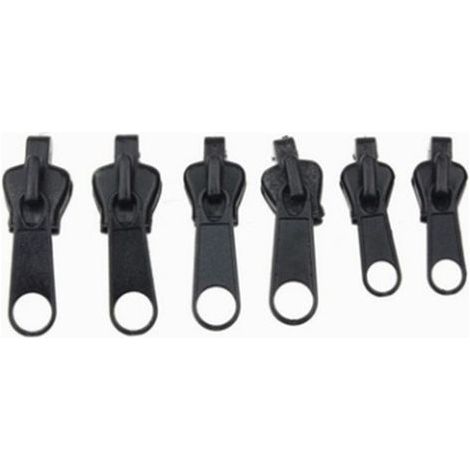 Lntyq Fermeture Eclair Fabriqué, 6 Pièces Curseur Fermeture Eclair Clipsable Kit Réparation Fermeture éclair Curseur Fermeture Eclair pour Vestes, Manteaux, Valises (1/4)