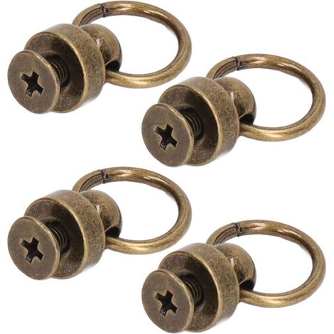200 Rivets en Laiton 9mm avec Boutons à Bille et Anneaux pour Accessoires de Sacs, Vêtements DIY et Chaussures, Bronze (1/5)
