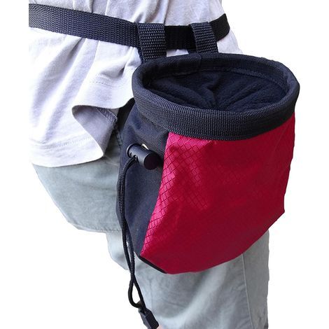 Chalkbag zum Klettern. Chalkbag, Aufbewahrungsbeutel für Klettern und Gewichtheben, mit Kordelzug und verstellbarem Gurt. (1/5)