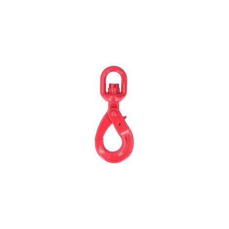 Crochet de grue rotatif autobloquant en acier forgé G80, peint, 22 cm – Sécurité marine et automobile