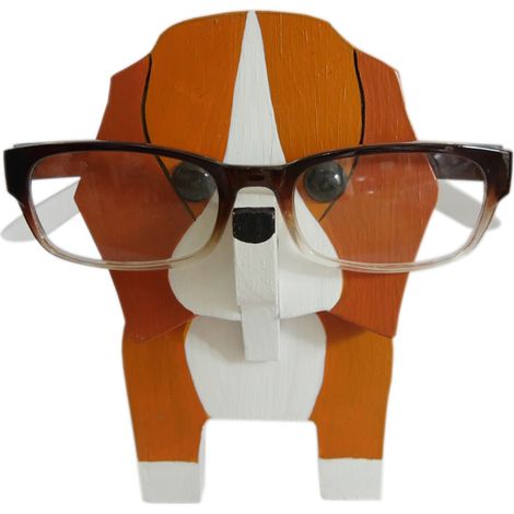 Montures de lunettes en bois en forme d'animaux, présentoirs à lunettes de soleil, décorations pour table de chevet/maison/bureau, cadeaux de Noël, de Nouvel An et d'affaires, convenant aux hommes et (1/5)