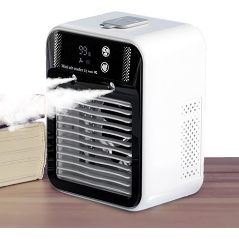 Personal air conditioner fan, small cooling fan, digital display, 2 speeds and 2 mist settings (1/5)