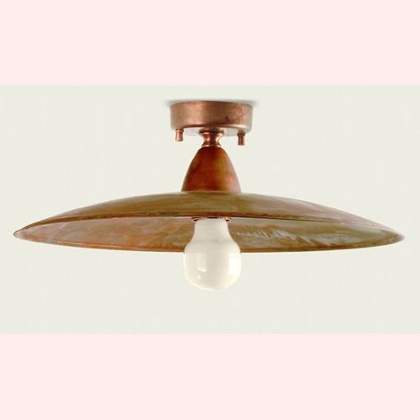 Plafoniera esterno rustica lampadari bartalini crispla pl35 e27 led ottone lampada soffitto (1/5)