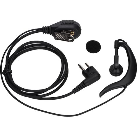 Kit micro-casque universel K Type pour talkie-walkie, oreillette intra-auriculaire avec micro, radio bi-directionnelle usage général (1/5)