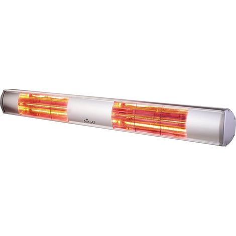 Chauffage infrarouge d'extérieur 3000 W – Aluminium moulé résistant – IP65 pour installation murale – Lampe halogène haute puissance – Niklas (1/5)