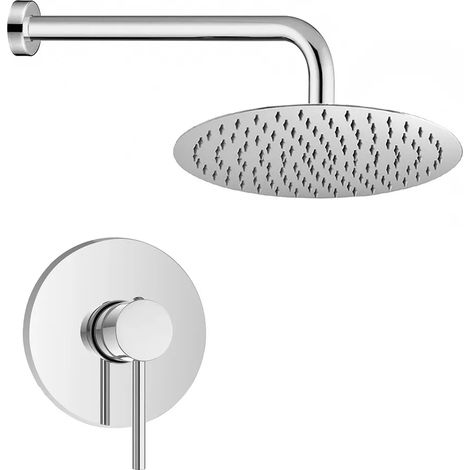 Kit doccia con miscelatore York con braccio 35 e soffione 20 cromo (1/5)