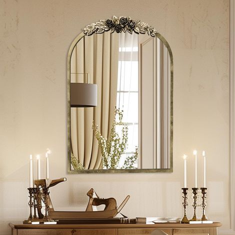 Specchio Vintage da Parete Barocco Dorato Arco (1/5)