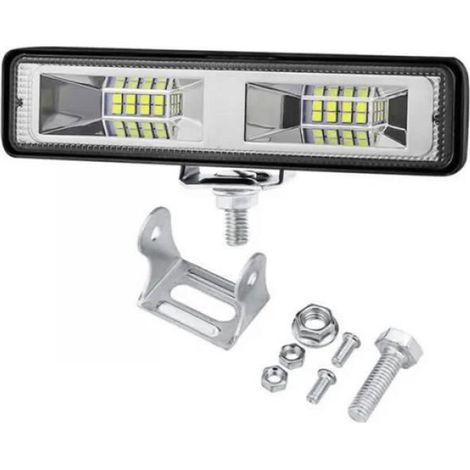 lumière de voiture blanche - Barre de phare LED 48W 12 24V, feu de travail universel pour voiture, moto, cami (1/4)