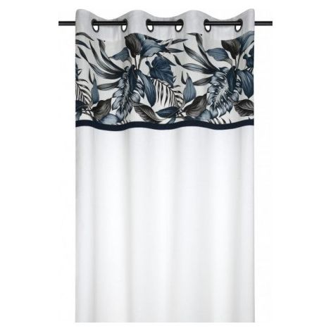 Stoff Gardine Paraiso 140x260cm Blau - Stoff