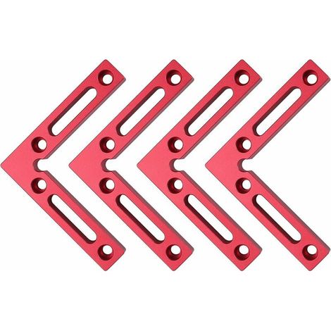 Soporte de posicionamiento, aleación de aluminio de 4,7" x 4,7", abrazaderas en forma de L de 90° para cajones, armarios, marcos de cuadros - (1/5)