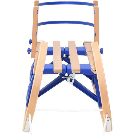 vidaXL Trineo plegable con respaldo madera contrachapada 110 cm (1/2)