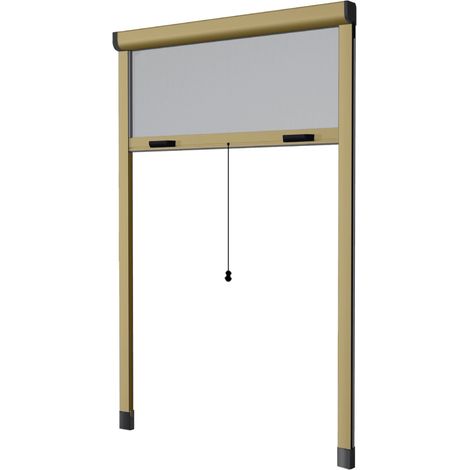 zanzariera avvolgibile per finestre bronzo con apertura verticale 100x150 cm
